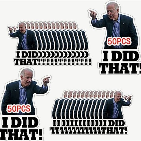 Accessories - 100 Pcs Did I Stickers-Pointed to Your Left and Right-That's All Me i Joe biden